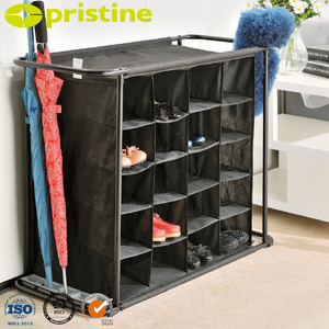 Shopee ขายอีเบย์ขายส่งไต้หวันครัวเรือนผู้ผลิตจัดเก็บผ้าจัดรองเท้าที่มีกรอบโลหะ - Product Image 5