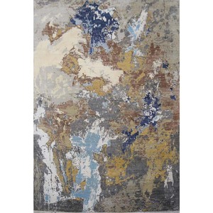 Gran promoción, Alfombra de seda de lana anudada a mano de estilo tibetano personalizada, pila alta para sala de estar moderna - Product Image 1