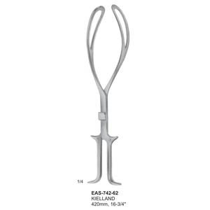 Pinzas obstétricas Kelland de alta calidad de 41cm, instrumentos quirúrgicos manuales de acero inoxidable, objetivo médico Mahersi - Product Image 4