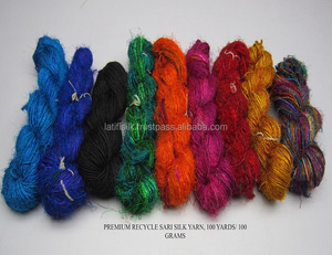 Himalaya 100% Silk Fiber Recycled Dyed Hand Knitting <b>Blended</b> <b>Yarn</b> Approx 2.5/1 High Tenacity Handing Scarf for Embroidery Sewing - Product Image 2