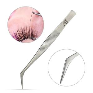 Pinzas Profesionales de Acero Inoxidable con Puntas Curvas Anguladas para Extensiones de Pestañas, Herramientas de Belleza 2026, Venta al Por Mayor, OEM ODM - Product Image 6