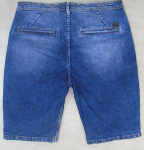 Short en jean pour hommes, de marque originale, manches, longueur aux genoux, en coton, Denim, Bermuda, vente en gros, - Product Image 2