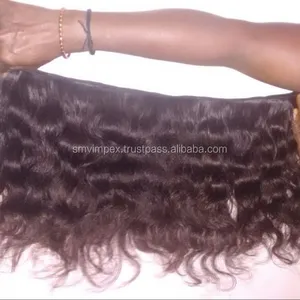 100% Un process human hair Natural wavy human hair extension.Temple hair weaving