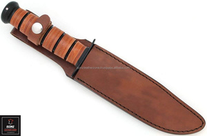 Funda de cuchillo de cuero marrón hecha a mano con soporte de OEM y ODM personalizable de nailon duradero - Product Image 3