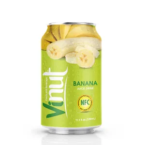 Bebida de zumo de plátano en lata, 330ml, fábrica de jugo de fruta