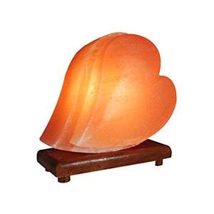 Lámpara de sal del Himalaya en forma de corazón doble de Pakistán estilo Feng Shui tallado a mano para decoración del hogar y estilo de amor - Product Image 3
