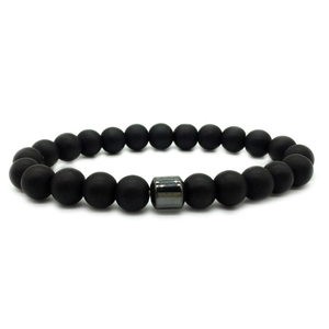 His and hers howlite and onyx couple bracelet handmade natural gem-stone beads <span class=keywords><strong>magnete</strong></span> 8mm gioielli di moda - Product Image 3