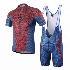 Maillot de cyclisme et cuissard Spider-Man personnalisés Shemax - Product Image 1
