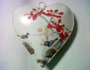 เครื่องประดับแขวนรูปหัวใจขนาดสั่งทำได้ลูกบอลคริสต์มาสและของตกแต่งต้นไม้วาดด้วยมือ - Product Image 2