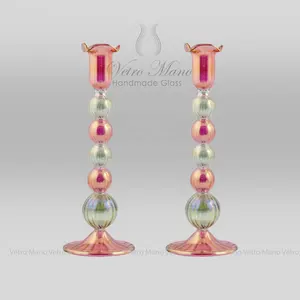 Egyptian Handmade Glass Candlesticks