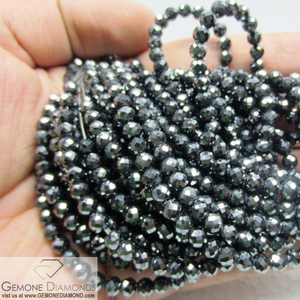 Collar de Perlas de Moissanita de Color Negro, Fabricante de Joyería de Moissanita de la India - Product Image 1