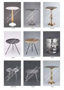 Table basse en métal Style nordique moderne couleur argent tige jambe maison salon décoration usine exportation fabriqué - Product Image 3