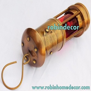 Lanterne de bateau nautique en laiton Antique, décoration de maison, lampe Marine à huile - Product Image 3