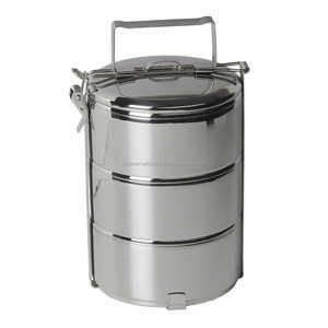 ปิ่นโต3ชั้น/กล่องอาหารปิ่นโตหุ้มฉนวน,กล่องใส่อาหารเหล็กกล่องเบนโตะกล่องอาหารอินเดียทิฟฟินเหล็ก Tifffin - Product Image 1