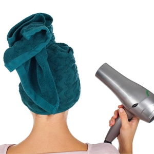 Fournisseur en Inde Serviette de cheveux Coton recyclé Serviette de cheveux turque 100% OEM Serviette turban pour vente en gros - Product Image 6