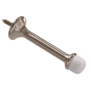 Starre Tür stopper Gummis pitze Heavy Duty 3 "Zink druckguss Massiver starrer Tür stopper Satin Nickel Howtool B201