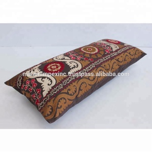 Nueva llegada al por mayor 14x32 indio decorativo bordado funda de cojín Suzani diseño bordado Lumbar funda de almohada hogar almohada - Product Image 3