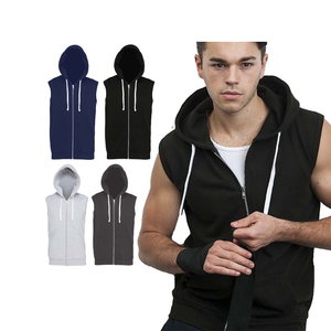 Men <b>sleeveless</b> hoodie man zip up <b>sleeveless</b> <b>hoodies</b> custom logo Men Pullover Sublimated <b>Hoodies</b> for Adults - Product Image 3