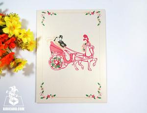 دعوة زفاف 3d تصميم مخصص الحرف اليدوية معقدة قطع الليزر عرس النقل - Product Image 4