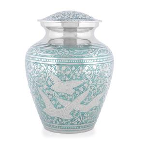 Urnas de cremación para cenizas funerarias, recuerdo de oro real y pájaro negro para mascotas, Metal, latón/aluminio - Product Image 6