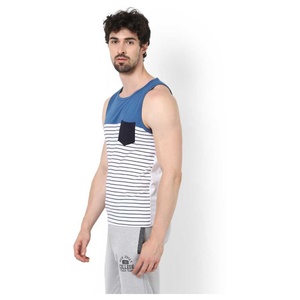Haute qualité hommes sans manches Fitness débardeurs décontracté Sport porter des maillots tricoté grande taille broderie respirant conception - Product Image 4