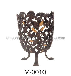 Color <b>Glass</b> Flower Decorative Candle Holder - Product Image 2