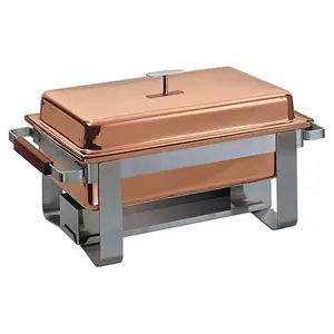 High Quality Chafing Dish Buffet Food Warmer With Stand Rose Gold Golden Color Chafing Dish For Wedding Buffet