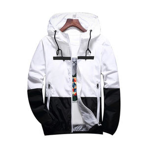 Chaqueta fina con capucha para hombre, abrigo informal de retales, ajustado, cortavientos, de la mejor calidad, nueva - Product Image 1