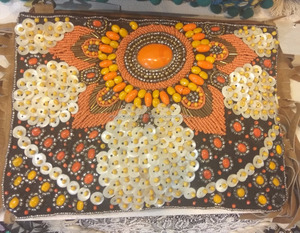 กระเป๋าคลัทช์ประดับลูกปัดสำหรับออกงานกลางคืนสำหรับผู้หญิงกระเป๋าแบบหนีบสไตล์โบฮีเมียนลายเรขาคณิตสไตล์อินเดียกระเป๋าเดินทางปาร์ตี้ - Product Image 1