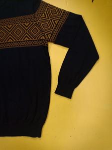 Suéter de punto de algodón con cuello redondo y manga larga a rayas para hombre, las mejores etiquetas de marca genuinas, Bangladesh - Product Image 2