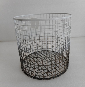Panier à couverts rectangulaire en fil de fer noir et blanc pour la cuisine Panier de rangement en treillis métallique personnalisé pour articles de cuisine - Product Image 4