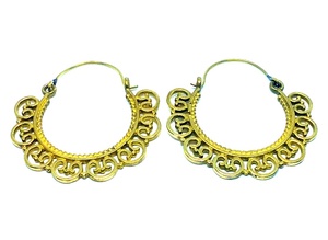 ต่างหูห่วงโลหะทองเหลืองสไตล์โบโฮอันน่าทึ่งต่างหูห่วงดีไซน์แบบโบฮีเมียนหรูหรา - Product Image 2