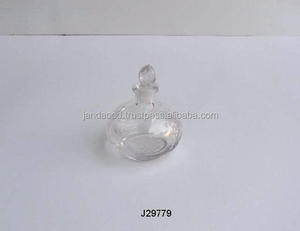 Flacons de parfum en verre taillé de forme ovale, également disponibles en finition lustrée, artisanat en verre indien - Product Image 2