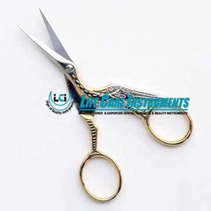 Tijeras profesionales de bordado color oro, tijeras para uñas con filo de corte extra afilado, tijeras japonesas de acero inoxidable de LCI - Product Image 3