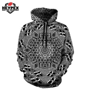 Sweat à capuche à sublimation pour hommes de bonne qualité hiver 2025 Street Wear avec motif imprimé teint uni - Product Image 2