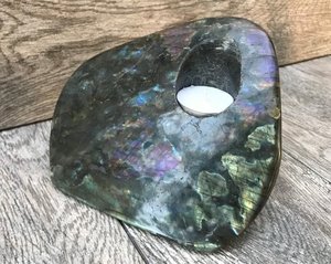 Bougeoir en pierre naturelle en Labradorite, bougeoir en agate naturelle, vente en gros - Product Image 4