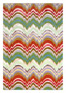 Alfombra de pared a pared de lana con mechones a mano moderna, patrón Ikat, pila media antideslizante para dormitorio, sala de estar, adultos, uso en el hogar/Hotel - Product Image 2