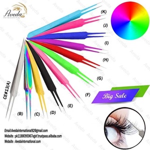 แหนบปลายแหลมหลากสีแหนบต่อขนตา Vetus ทำจากสเตนเลสสไตล์ญี่ปุ่นฉลากส่วนตัว - Product Image 5