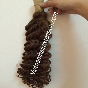 Magnifiques extensions de cheveux humains Remy vietnamiens avec trame de peau bouclée, 8-32 pouces, 100 grammes, 100% cheveux vierges - Product Image 3