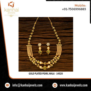 Collier Mala en perles plaqué or - 14520 - Product Image 2