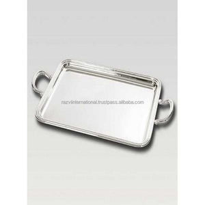 Plateau fantaisie poli brillant en acier inoxydable - Product Image 1