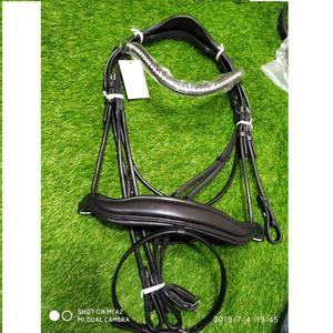 Matériau en cuir renforcé de bride de cheval western anatomique de logo personnalisé de haute qualité en couleurs pour la sécurité d'équitation équestre - Product Image 1
