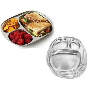 En Acier inoxydable Bhojan Thali - Product Image 2