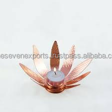 Bougeoirs traditionnels en cuivre avec verres lumineux, élégants, de grande qualité, pour le thé - Product Image 2