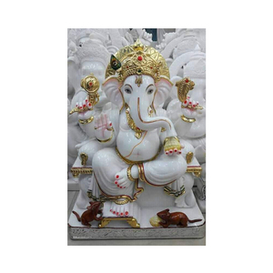 Exclusiva Estatua de Ganesha en Mármol Blanco de Makrana - Product Image 1
