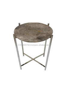 Modern Marble Top <b>Nesting</b> Coffee <b>Tables</b> With Metal Frame For Living Room Furniture - Product Image 3