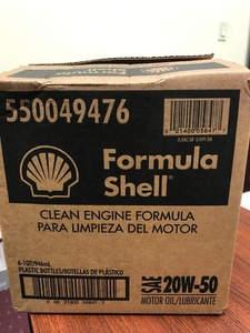 Aceite de Motor Formula Shell 1 Cuarto de Galón 20W-50 (Paquete de 6) - Product Image 4