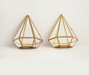 กล่องแก้วทรงเรขาคณิตปรับแต่งโลโก้ได้สำหรับตกแต่งบ้านและจัดเก็บเครื่องประดับโครงสร้างโลหะบรรจุในกล่อง - Product Image 2