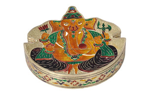 Lord Ganesha-caja de Chocolate Meenakari hecha a mano con forma de Dios indio, para frutas secas - Product Image 4