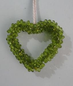 TVAKM Ornements de Noël en forme de cœur suspendu vert perle HG-101 pour usage décoratif intérieur et extérieur - Product Image 2